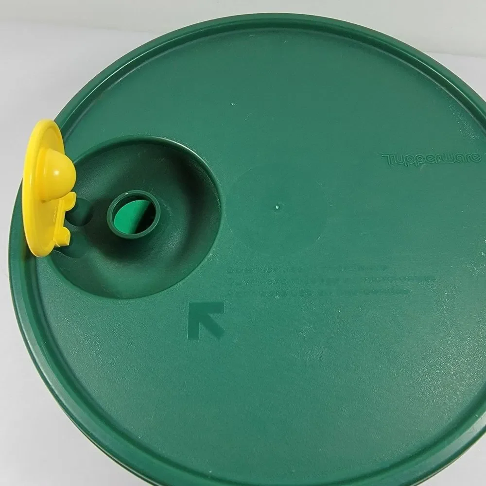Vintage Tupperware Colander Strainer with Steamer Vent Lid Green - Picture 8 of 8